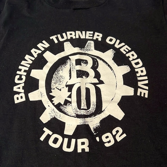 90’s VINTAGE BAND TEE BACHMAN TURNER OVERDRIVE SIZE LARGE BLACK - Picture 4 of 13
